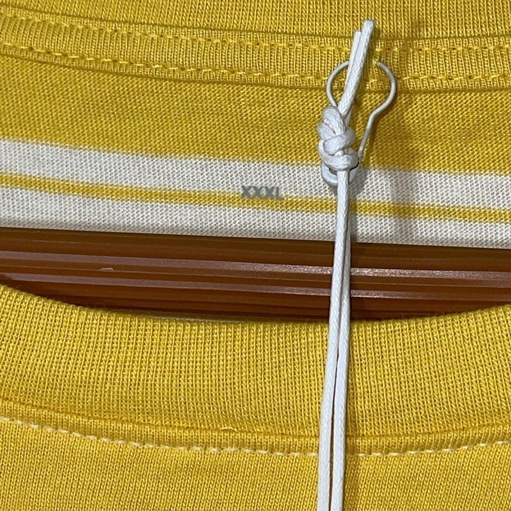 Everlane Organic Cotton Box-Cut Tee Yellow Stripe Sz. XXXL - Picture 9 of 11